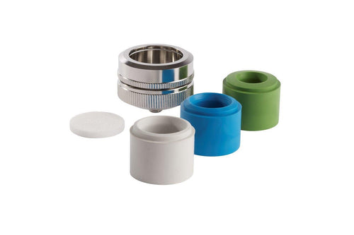 Universal adapter with filter disc and 3 silicone inserts