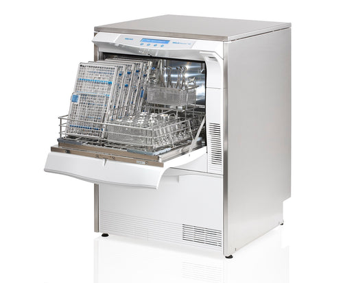 Melatherm washer disinfector front angle with door open