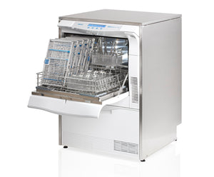 Melatherm washer disinfector front angle with door open